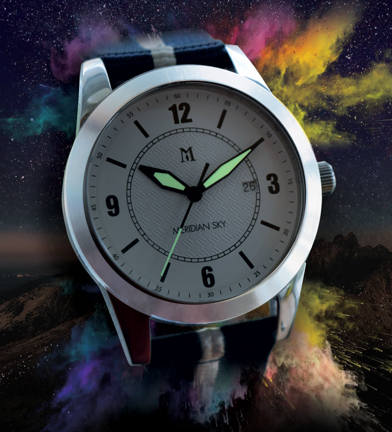 Meridian Sky, Meridian Sky Watch, Allora, Allora White Dial, 40mm, FTS Movement, Lume